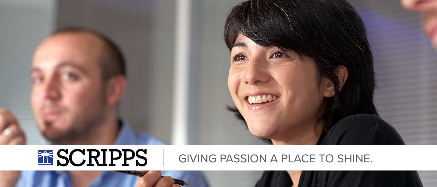 Sample Campaign Banner. It reads "Scripps. Giving passion a place to shine."